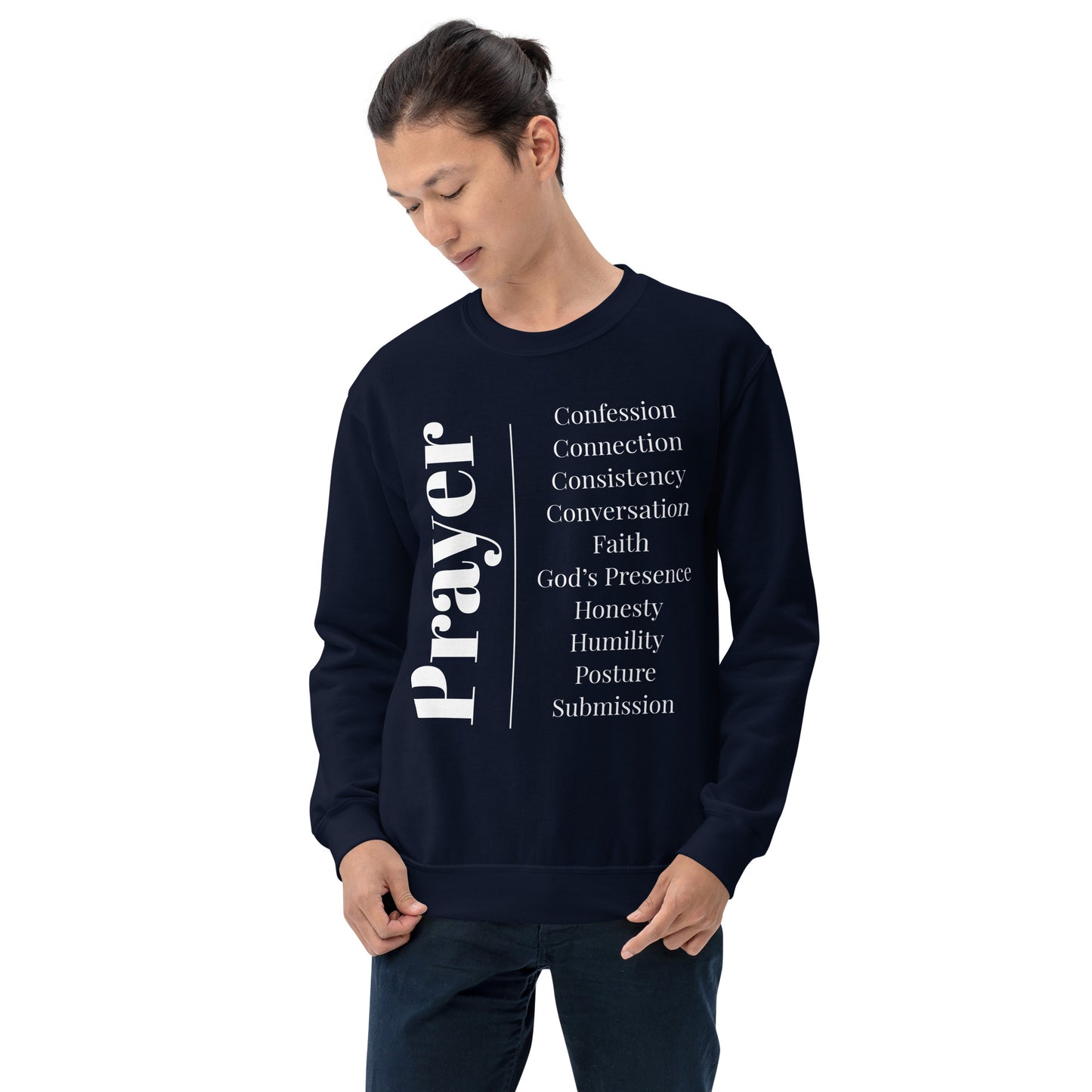 Prayer Collection Inspirational sweatshirt - White print