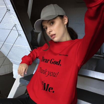 Dear God Inspirational Unisex Sweatshirt - black print