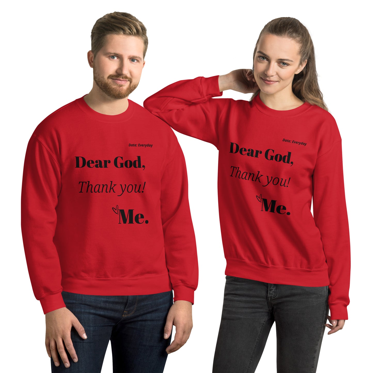 Dear God Inspirational Unisex Sweatshirt - black print