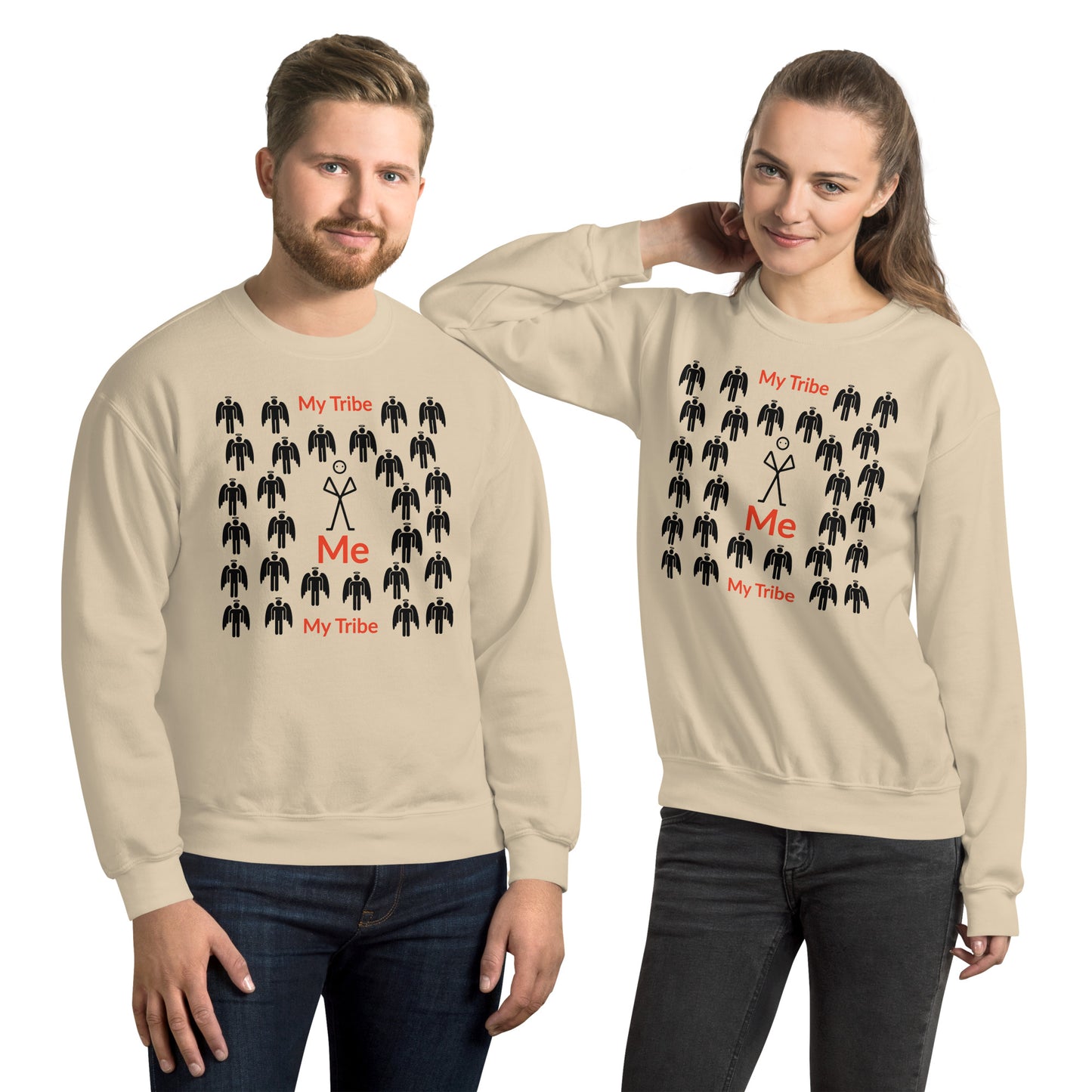 My Tribe Inspirational Unisex Sweatshirt - Black print