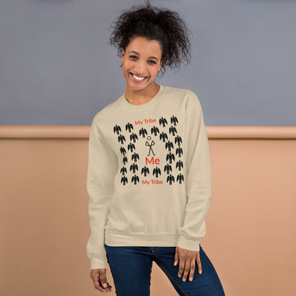 My Tribe Inspirational Unisex Sweatshirt - Black print