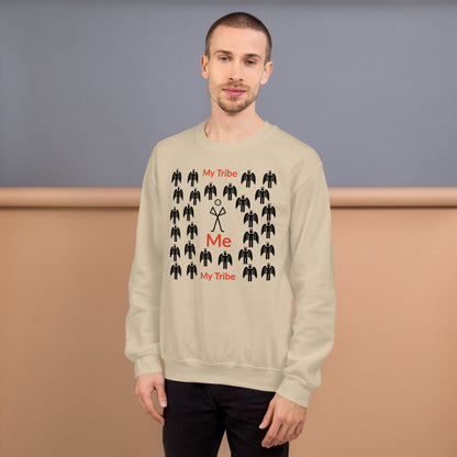 My Tribe Inspirational Unisex Sweatshirt - Black print