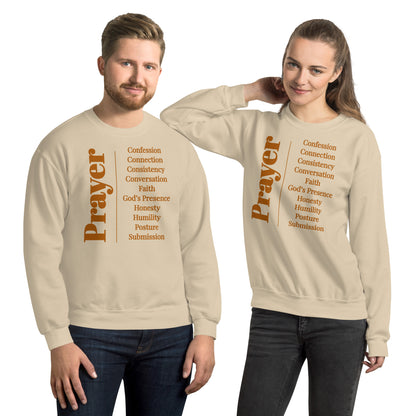 Prayer Collection Inspirational Sweatshirt - Wheat print