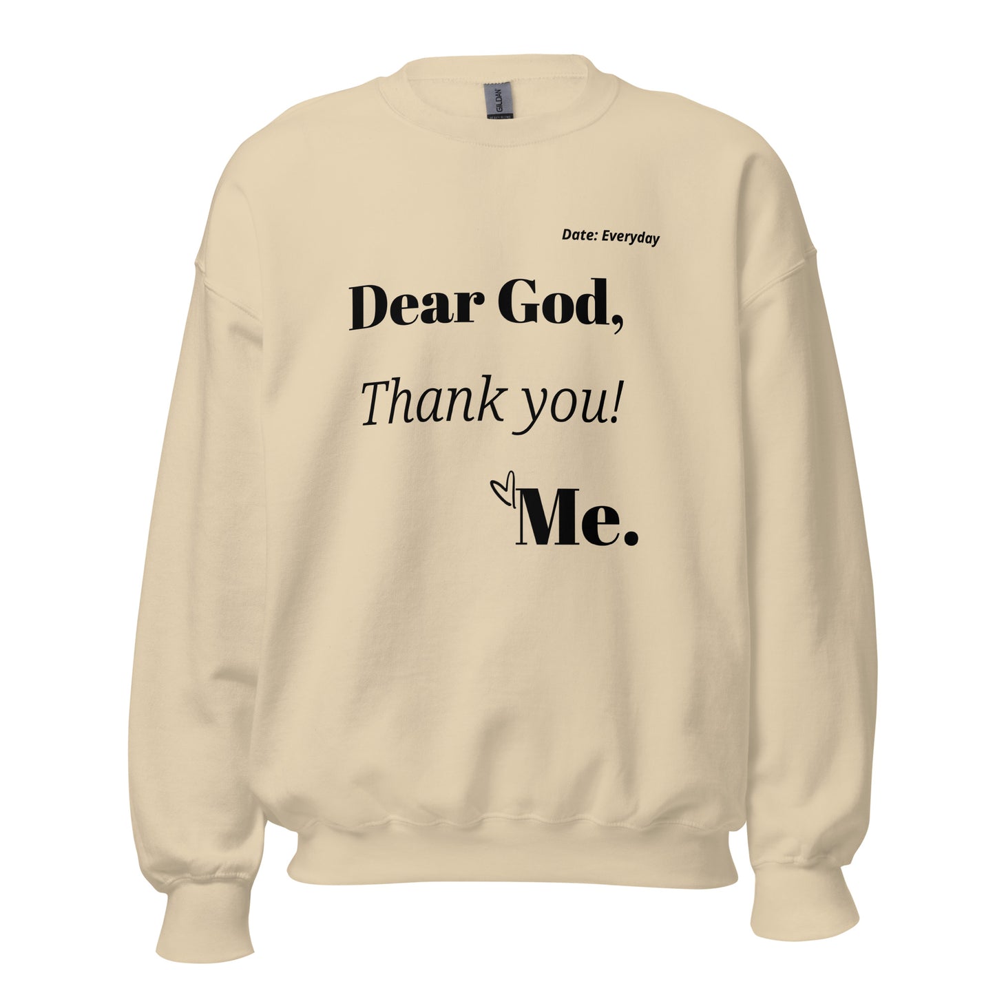 Dear God Inspirational Unisex Sweatshirt - black print