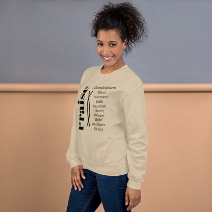 Praise Collection Inspirational Sweatshirt - Black Print