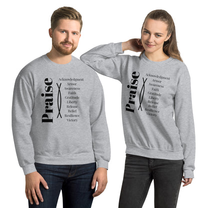 Praise Collection Inspirational Sweatshirt - Black Print