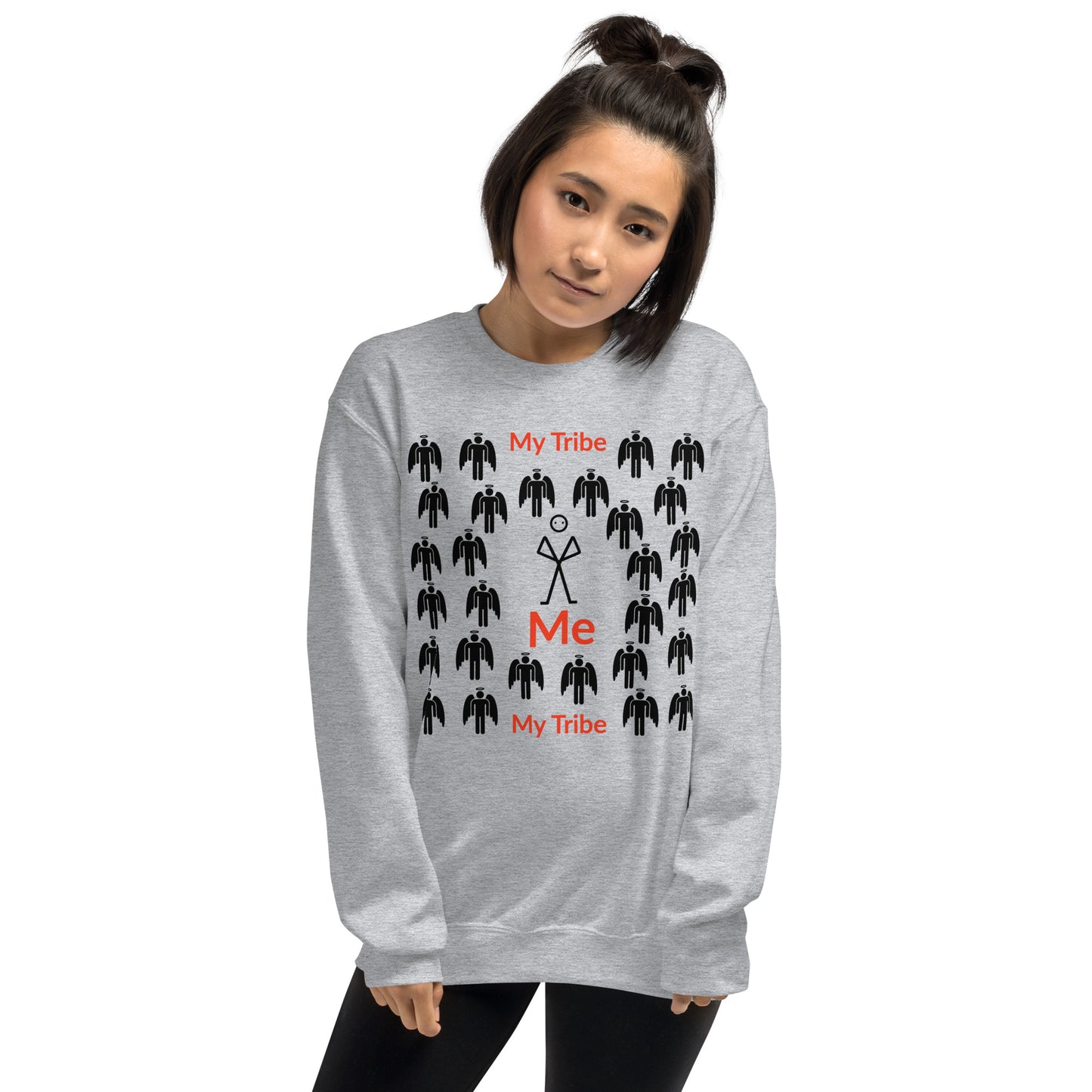 My Tribe Inspirational Unisex Sweatshirt - Black print