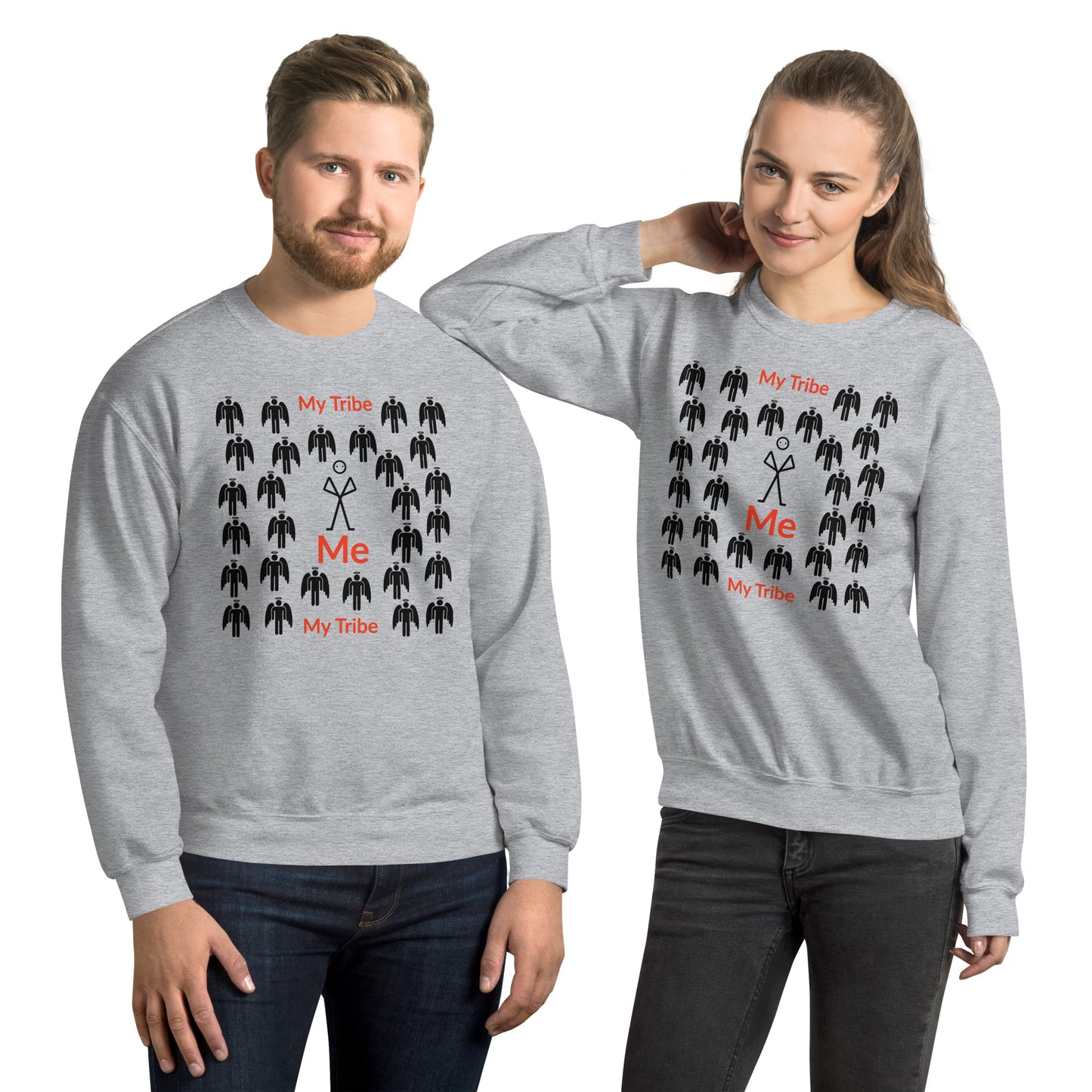 My Tribe Inspirational Unisex Sweatshirt - Black print