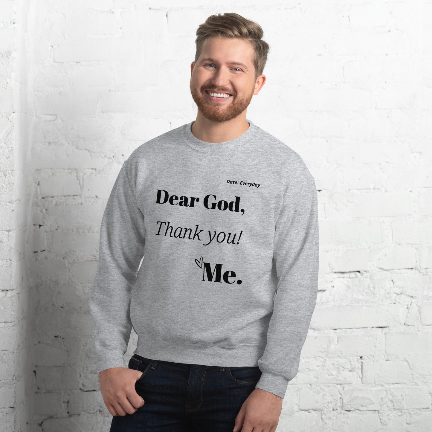 Dear God Inspirational Unisex Sweatshirt - black print