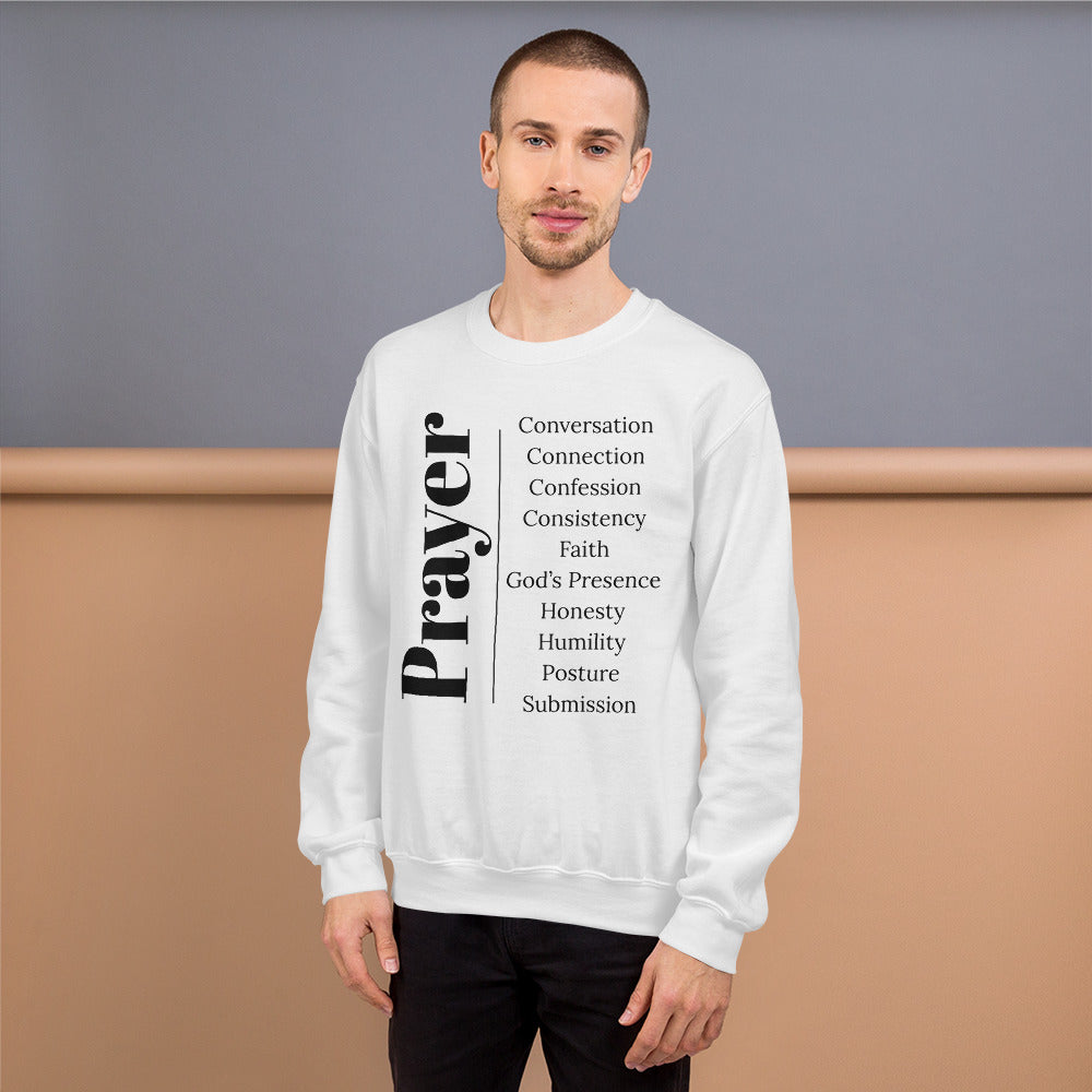 Prayer Collection Unisex Sweatshirt - Black Print