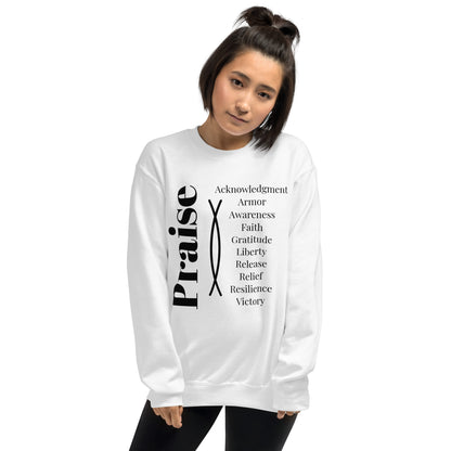 Praise Collection Inspirational Sweatshirt - Black Print