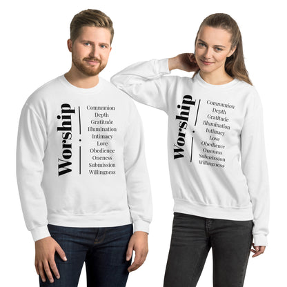 Worship - Inspirational Sweatshirt (Black Print)