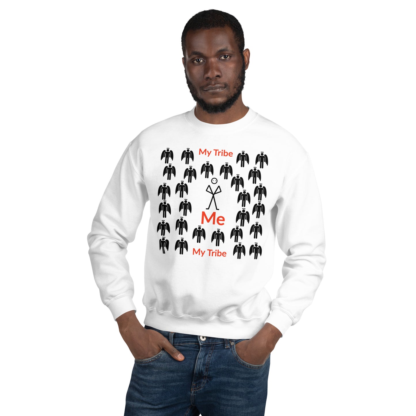 My Tribe Inspirational Unisex Sweatshirt - Black print