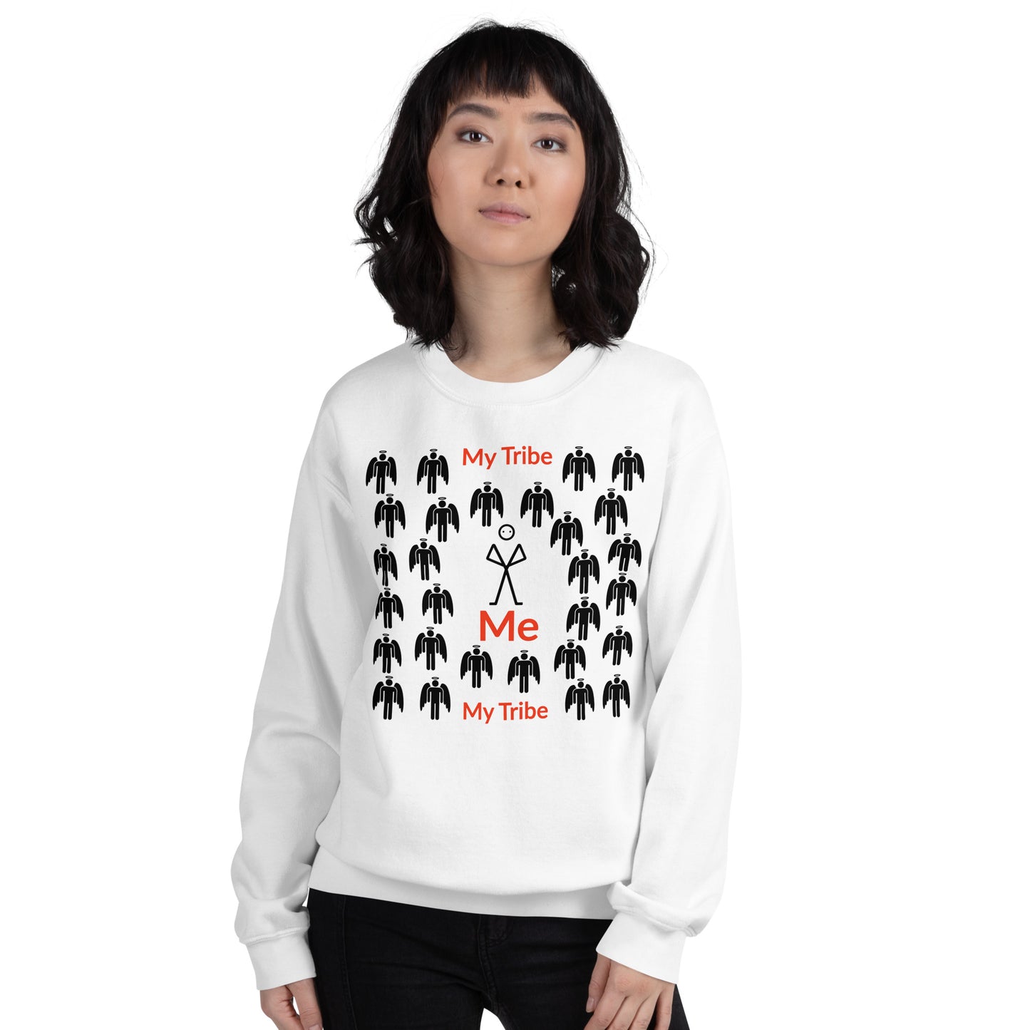 My Tribe Inspirational Unisex Sweatshirt - Black print