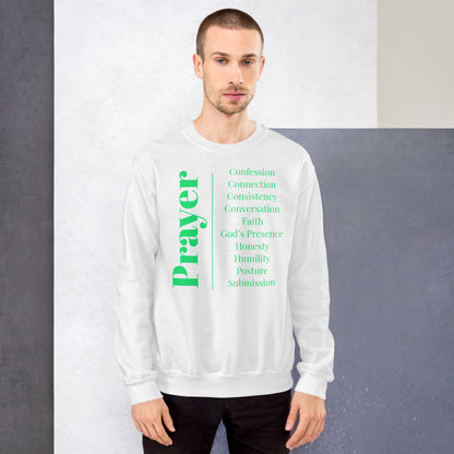 Prayer Collection Inspirational Sweatshirt - Green Print