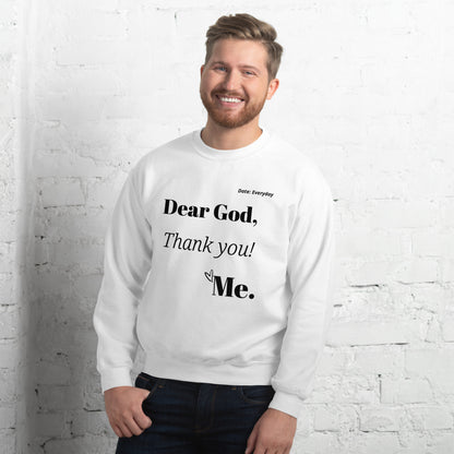 Dear God Inspirational Unisex Sweatshirt - black print