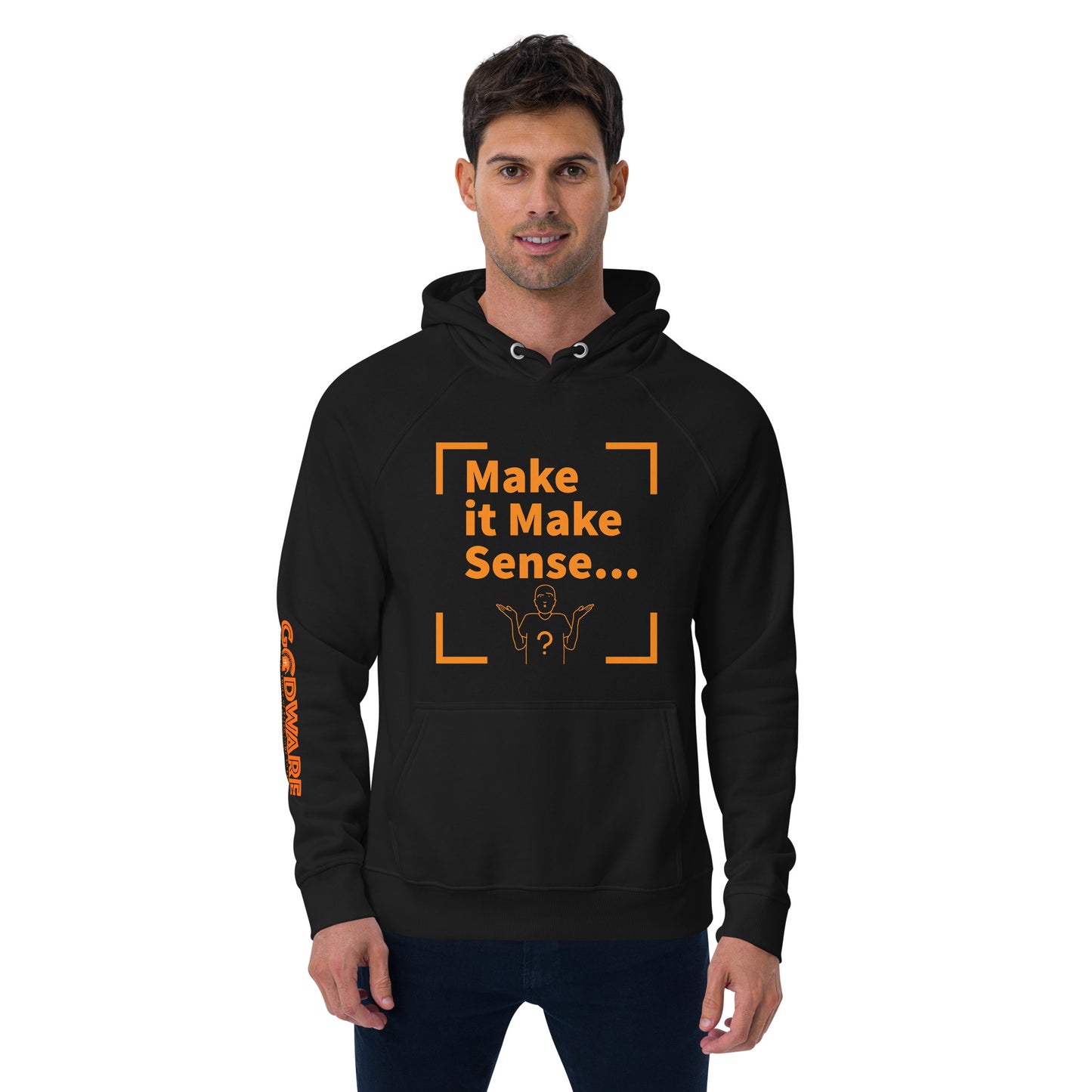 Make sense organic cotton hoodie - creamsicle print