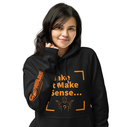 Make sense organic cotton hoodie - creamsicle print