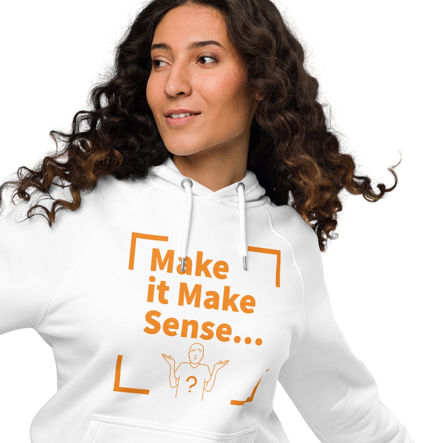 Make sense organic cotton hoodie - creamsicle print