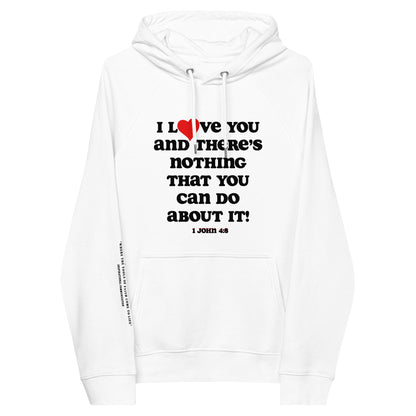 I Love you organic cotton hoodie