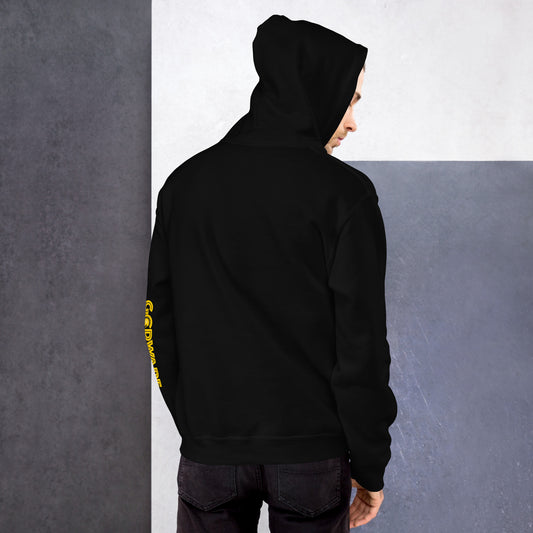 Be Inspired Christian Hoodie - Yellow Print Motivational Faith Apparel