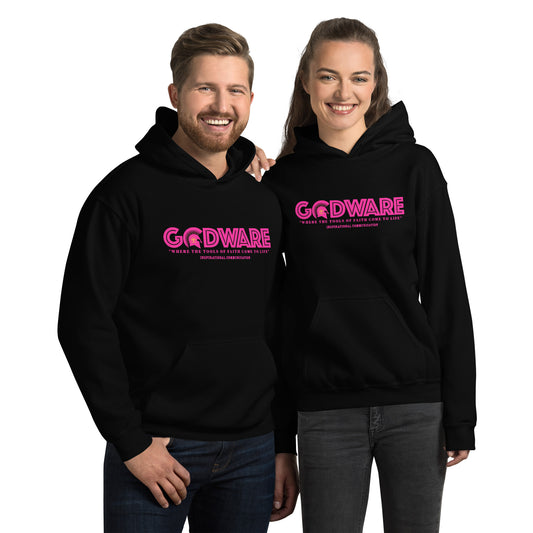 Godware Brand Logo Unisex Hoodie - Hot Pink