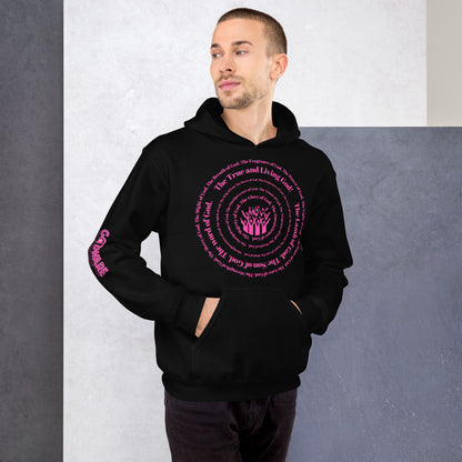 Attributes of God Unisex Hoodie - Pink Spiral