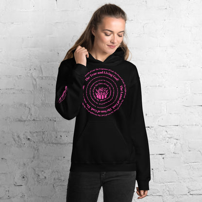 Attributes of God Unisex Hoodie - Pink Spiral