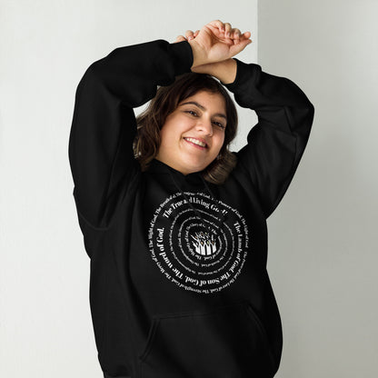 Attributes of God Unisex Hoodie - White Spiral