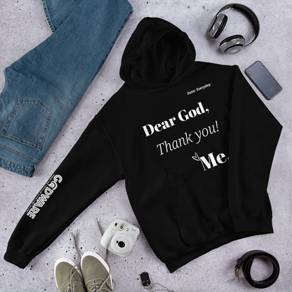 Dear God Unisex Hoodie - White Print