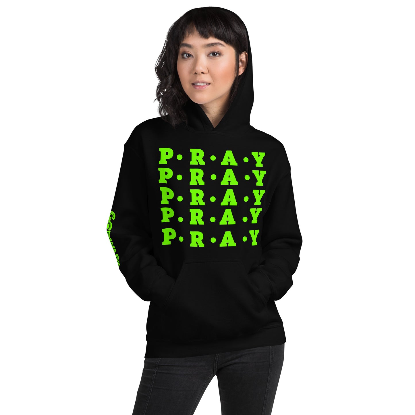 Pray Unisex Hoodie - Green Multi