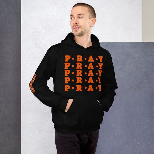 Pray Unisex Hoodie - Orange Multi