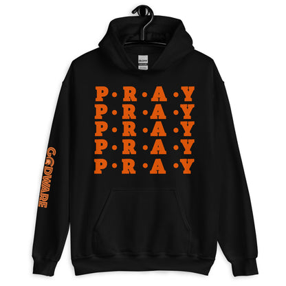 Pray Unisex Hoodie - Orange Multi