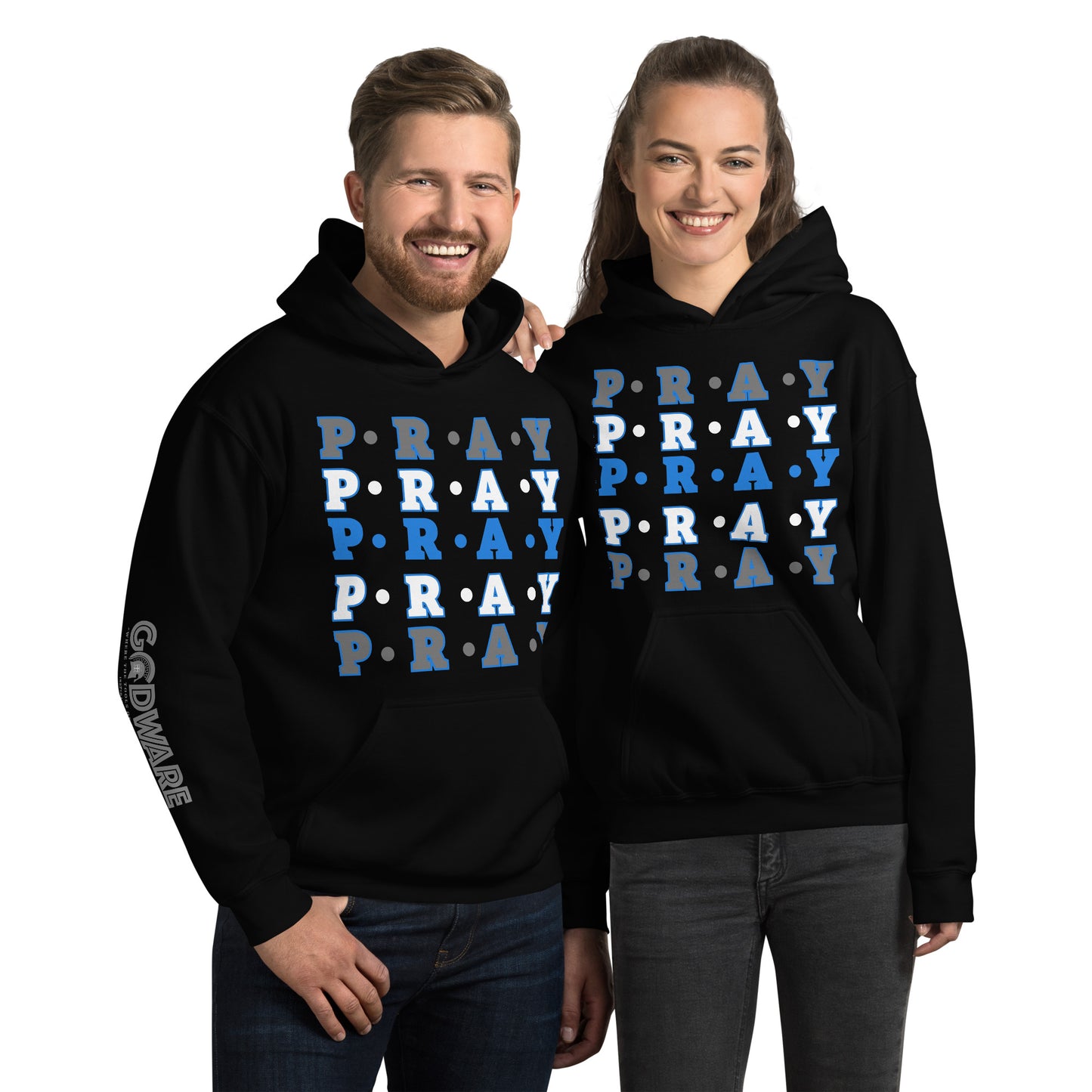 Pray Unisex Hoodie - Detroit Blue multi