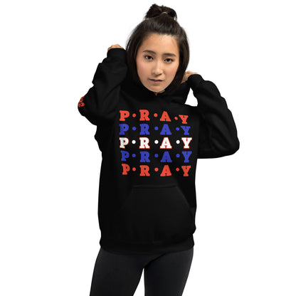 Pray Unisex Hoodie - Red Multi