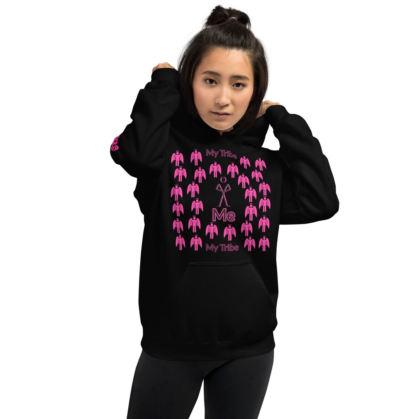 My Tribe Unisex Hoodie - Bright Pink Multi