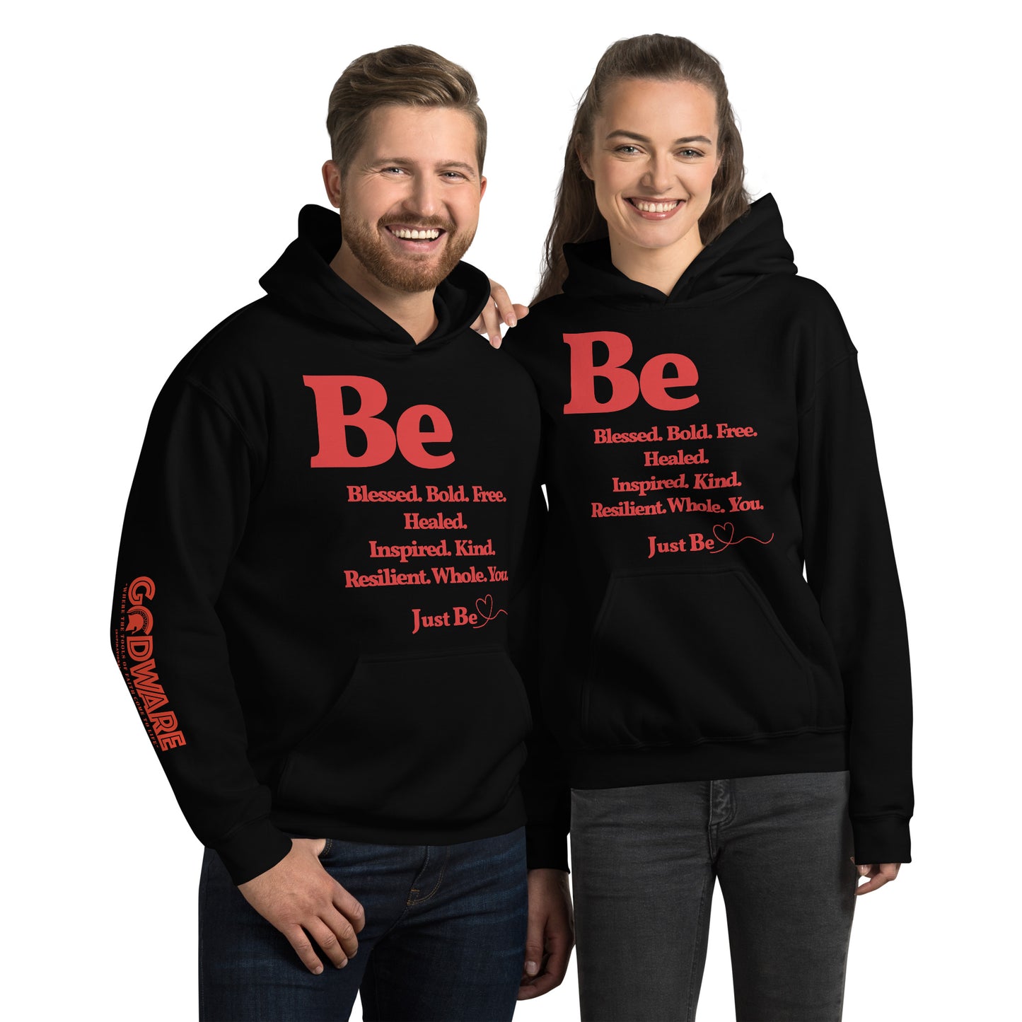 Be inspired Unisex Hoodie - Red print