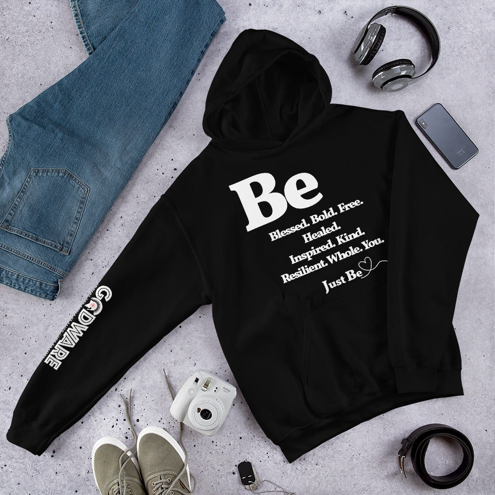 Be Inspired Unisex Hoodie - White Print