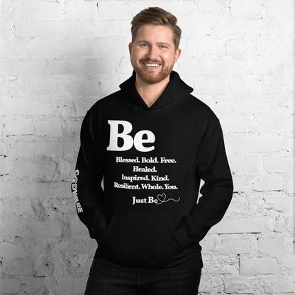 Be Inspired Unisex Hoodie - White Print