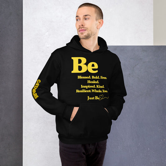 Be Inspired Unisex Hoodie - Yellow print