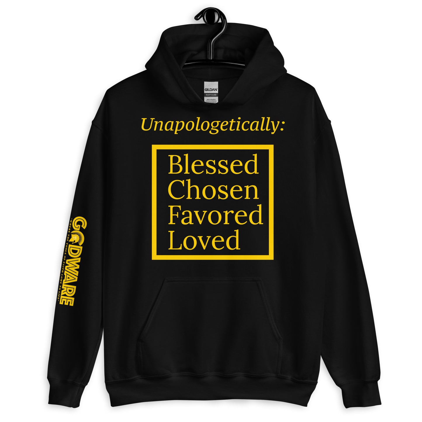 Unapologetic Cotton Unisex Hoodie - Yellow Print