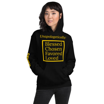 Unapologetic Cotton Unisex Hoodie - Yellow Print