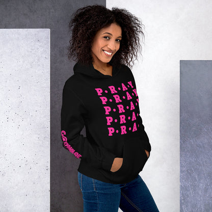 Pray Unisex Hoodie - Pink Multi