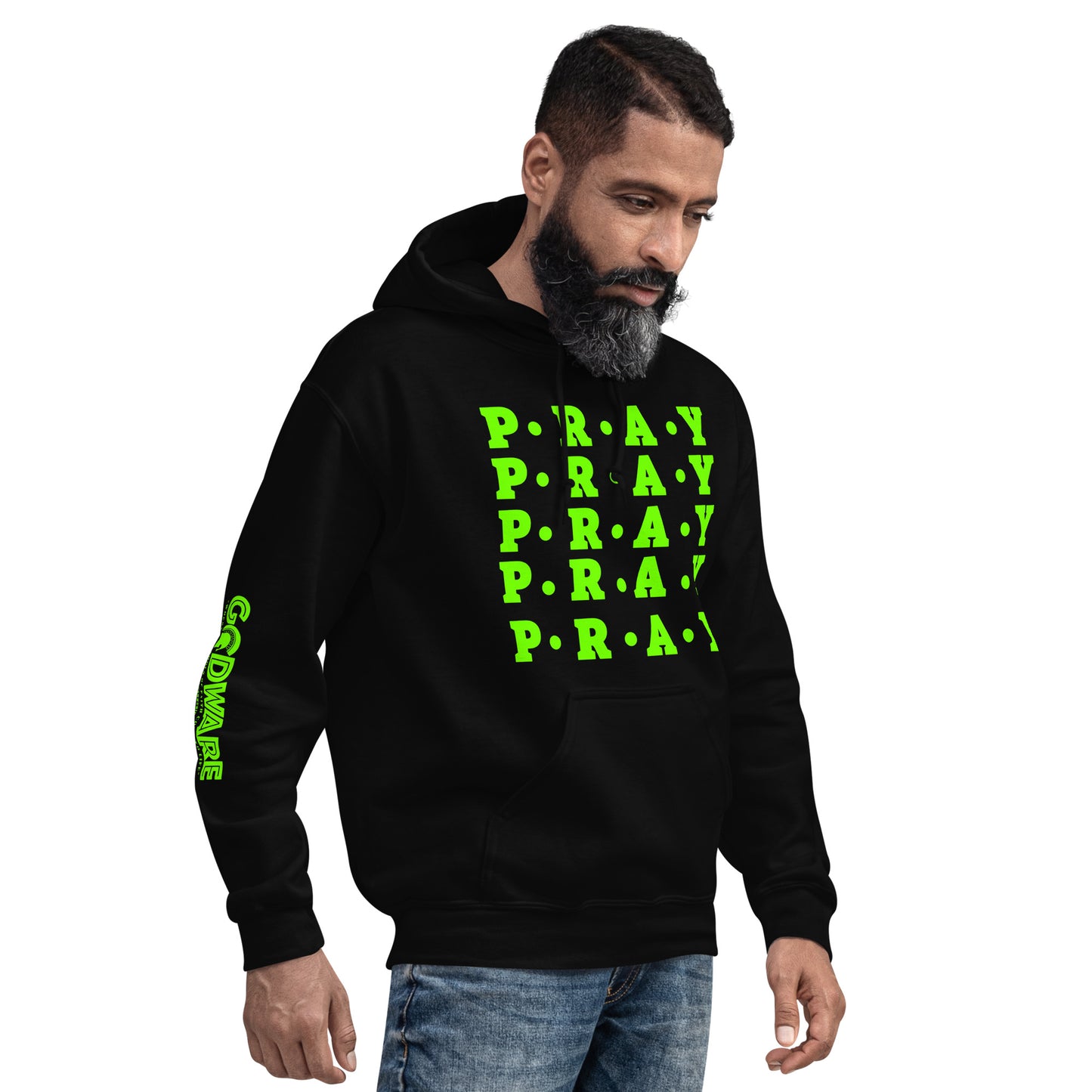 Pray Unisex Hoodie - Green Multi