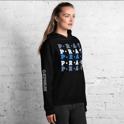 Pray Unisex Hoodie - Detroit Blue multi