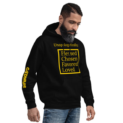 Unapologetic Cotton Unisex Hoodie - Yellow Print