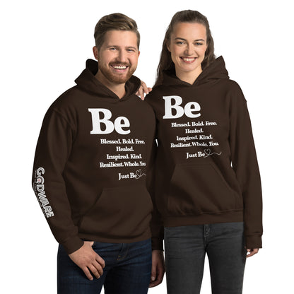 Be Inspired Unisex Hoodie - White Print