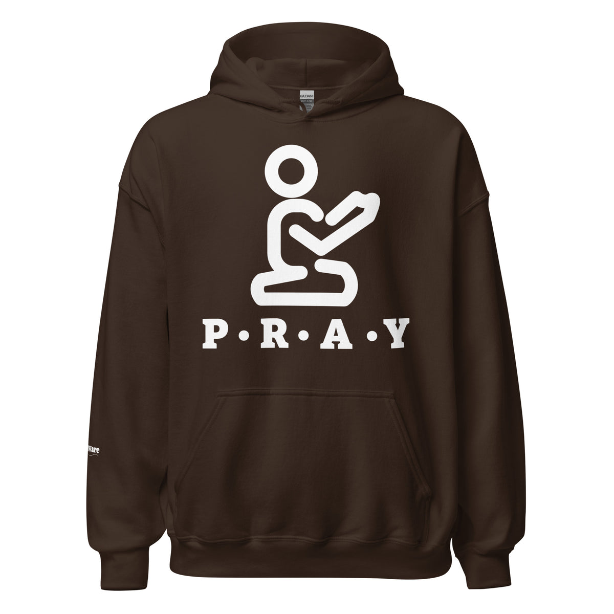 Pray Christian Unisex Hoodie - White Print | GodWare