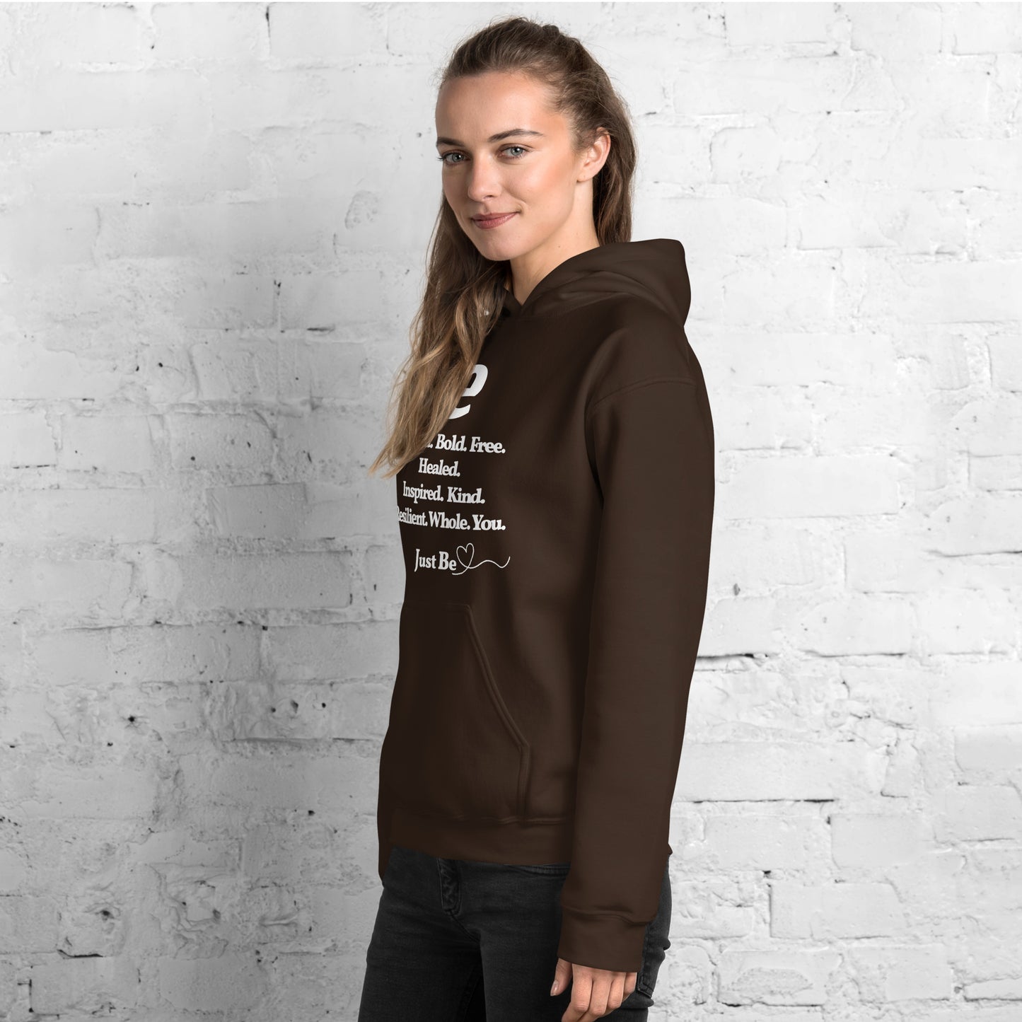 Be Inspired Unisex Hoodie - White Print