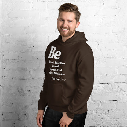 Be Inspired Unisex Hoodie - White Print